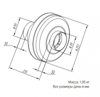 Габаритные размеры вентилятора WNK 100/1