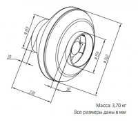 Габаритные размеры вентилятора WNK 160/1