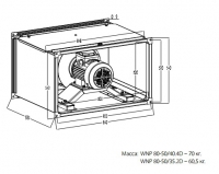 Габаритные размеры вентиляторов WNP 80-50