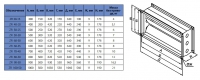 Габаритные размеры регулирующих заслонок ZR