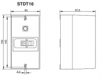Габаритные размеры защитных реле STDT 16