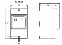 Габаритные размеры защитных реле SET-10B