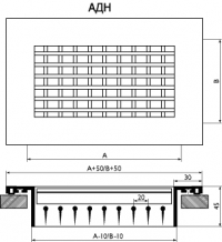 Схема.Вентиляционные решетки АДН, настенные