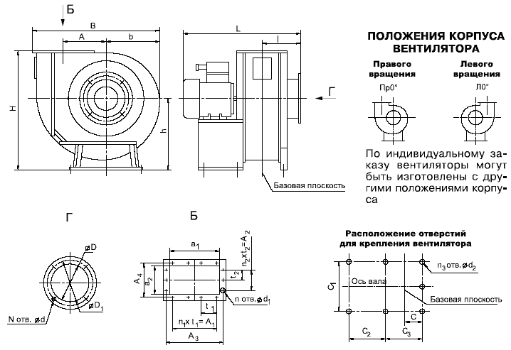 Габаритные размеры ВЦ 5-50-8