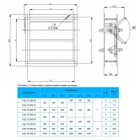 Габаритные размеры заслонки АЗД 132