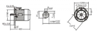 Габаритные размеры. Электродвигатели серии АДМ 100L4