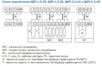 Схема подключения щита управления для систем вентиляции с эл. нагревателем ЩУ5