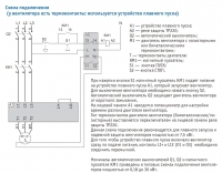Схема подключения  (у вентилятора есть термоконтакты; используется устройство плавного пуска ATS 01)