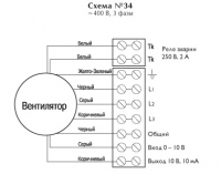 Схема подключения. Вентилятор серии RKB 800x500 EC / RKB 1000x500 EC
