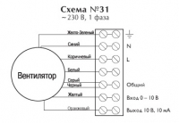 Схема подключения. Вентилятор серии IRB 125 EC, IRB 160 EC, IRB 200 EC, IRB 250 EC