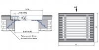 Габаритные размеры. Напольные блочные решетки РНБ