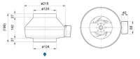 Габаритные размеры. Вентиляторы серии K 125 M