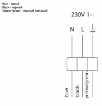 Схема подключения. Вентиляторы серии K 100 M, K 125 M