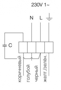 Схема подключения. Вентиляторы серии K 150 M