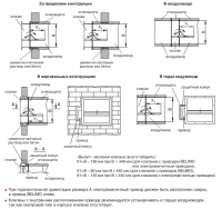 Примеры схем установки клапанов канального типа