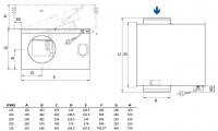 Габаритные размеры. Вентилятор KVKE