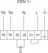 Схема подключения. Вентилятор KDRE