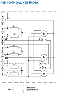 Электрические схемы завес КЭВ-П406W