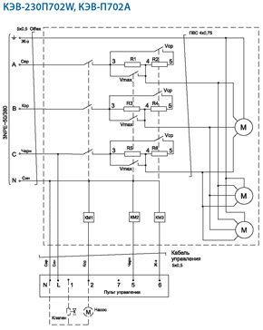 Электрические схемы завес КЭВ-П702А