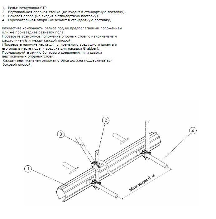 Инструкция по монтажу (Пряморельсовая вытяжная система STP) ВЕРТИКАЛЬНЫЕ ПОДВЕСКИ