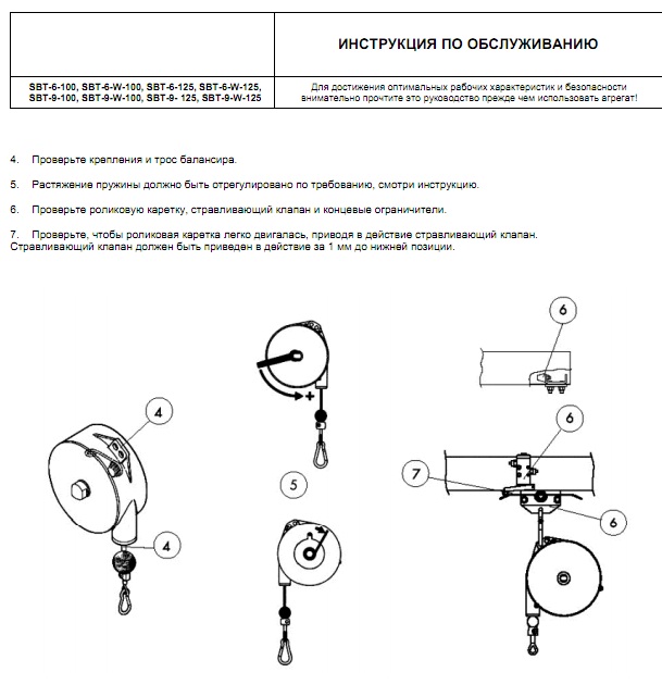 Инструкция по обслуживанию (Пряморельсовая вытяжная система SBT)