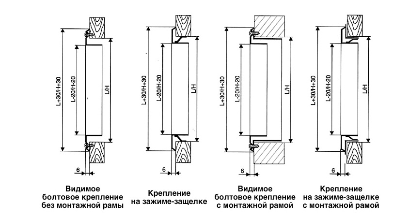 Крепление жалюзийных решеток РА