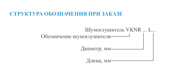 Обозначение шумоглушителя VKNR