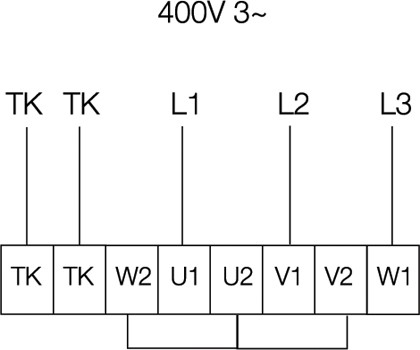 Схема подключения. Вентилятор RS 60-35 L3, RS 60-35 M3, RS 70-40 L3, RS 80-50 L3, RS 100-50 L3, RS 80-50 M3