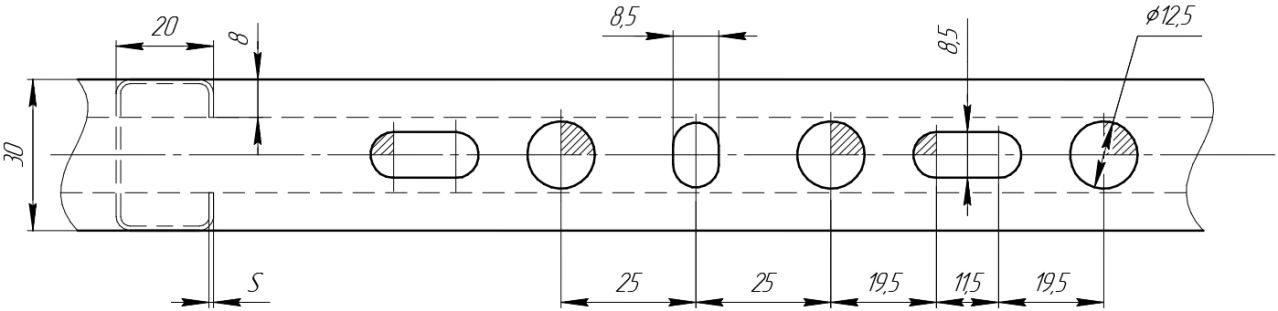 Схема "траверса монтажная 20*30"