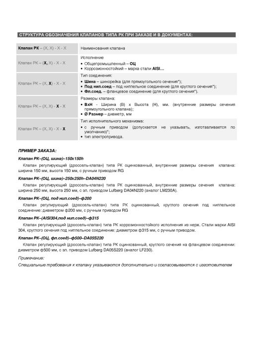 Условное обозначение