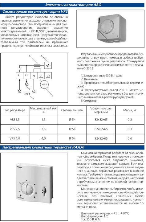 Элементы автоматики для АВО